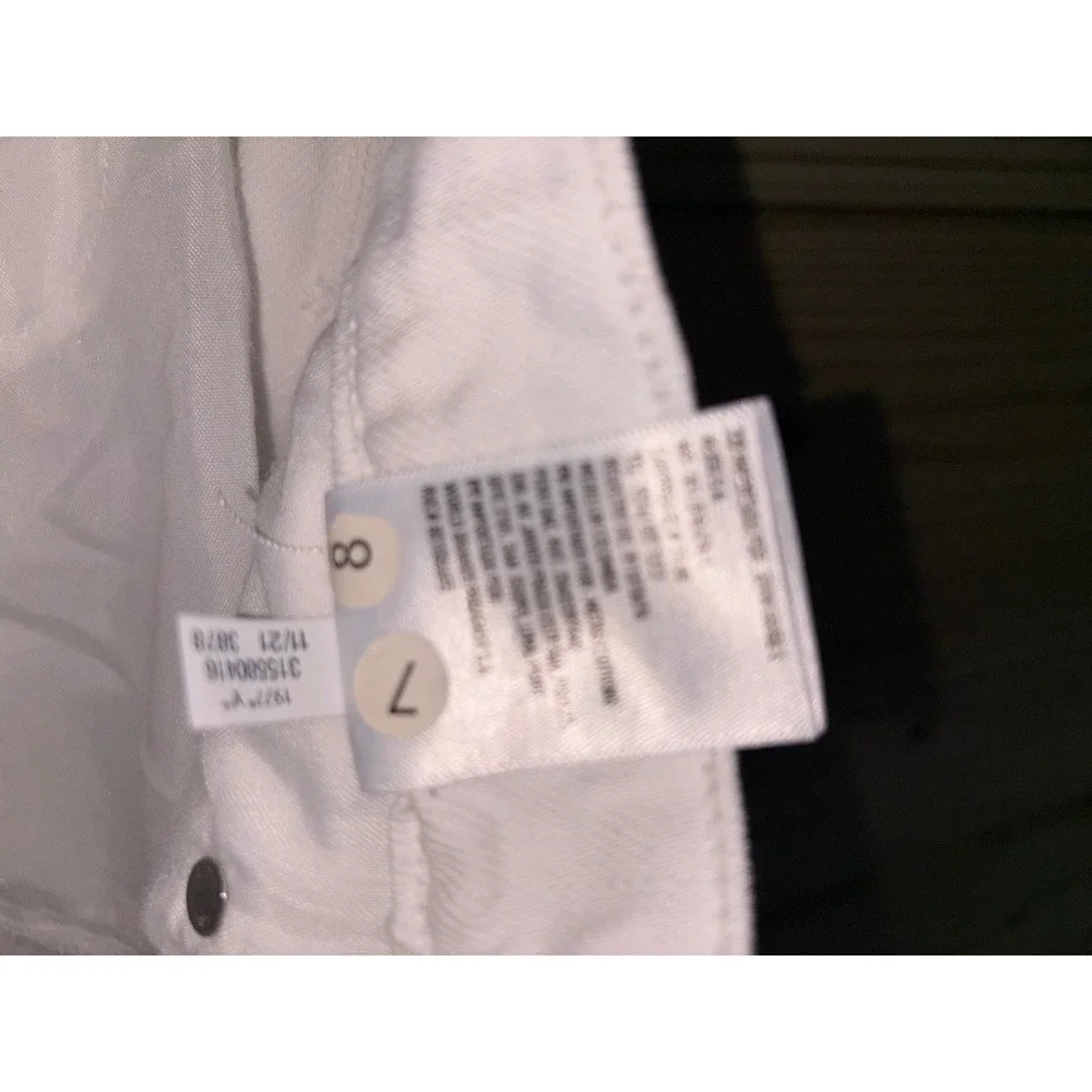 American‎ Eagle Outfitters Women White High Waisted Mom Jeans Size 7 - Picture 8 of 8
